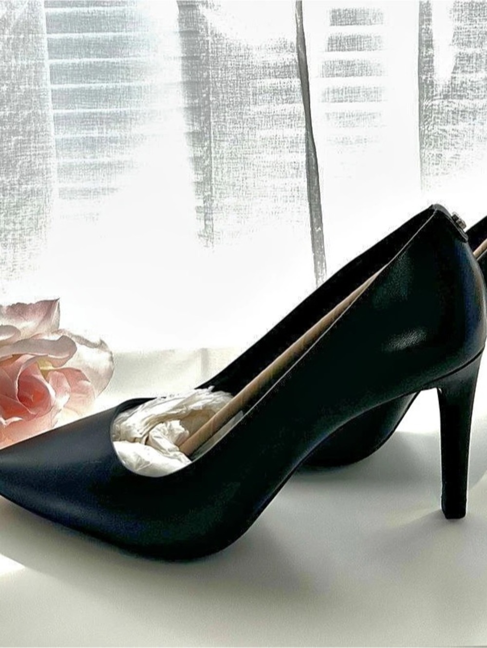 Michael Kors Alina Flex Leather Pump Black Heels